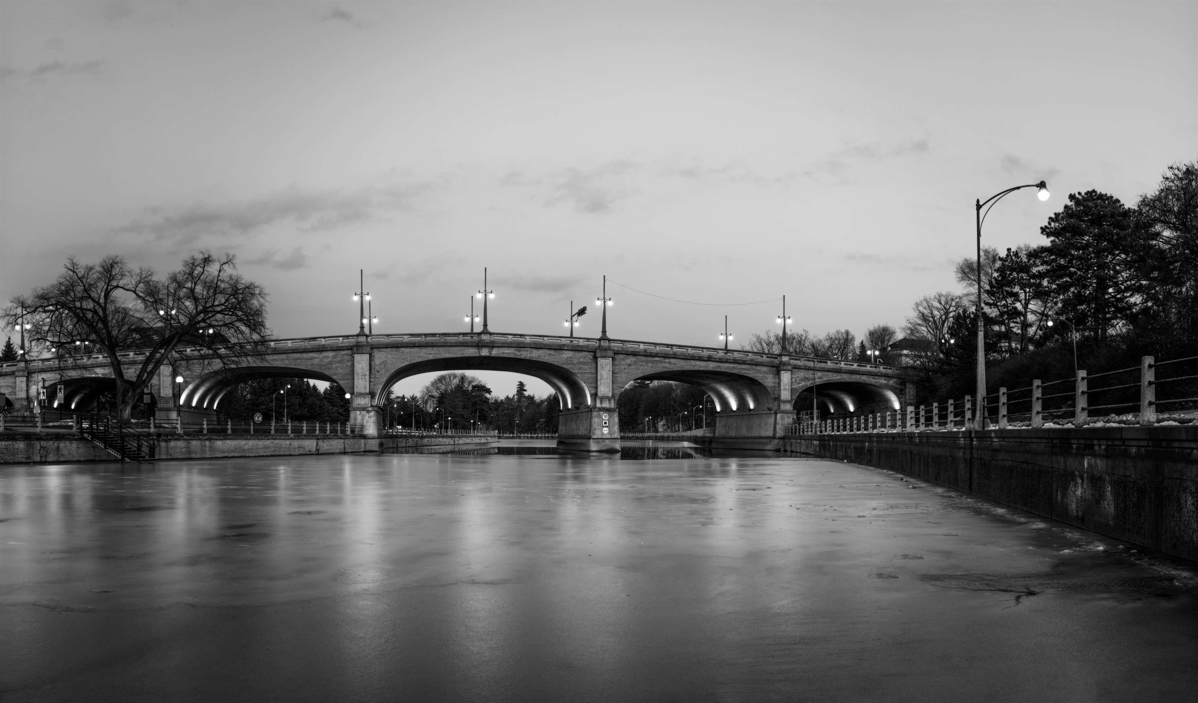 Winter Stillness at Bank Street Bridge, Ottawa