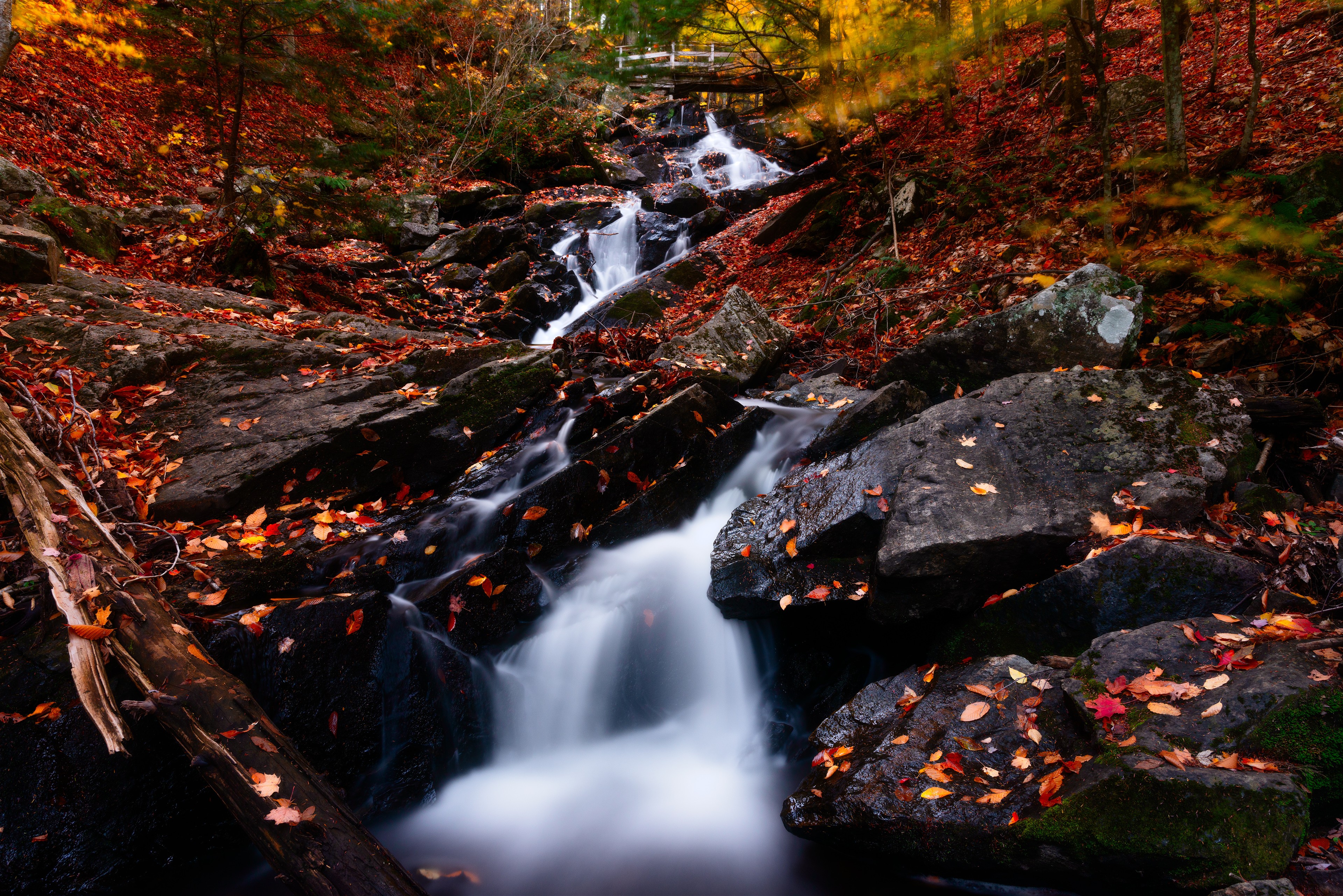 Autumn Cascade at Dunlop Falls, Gatineau