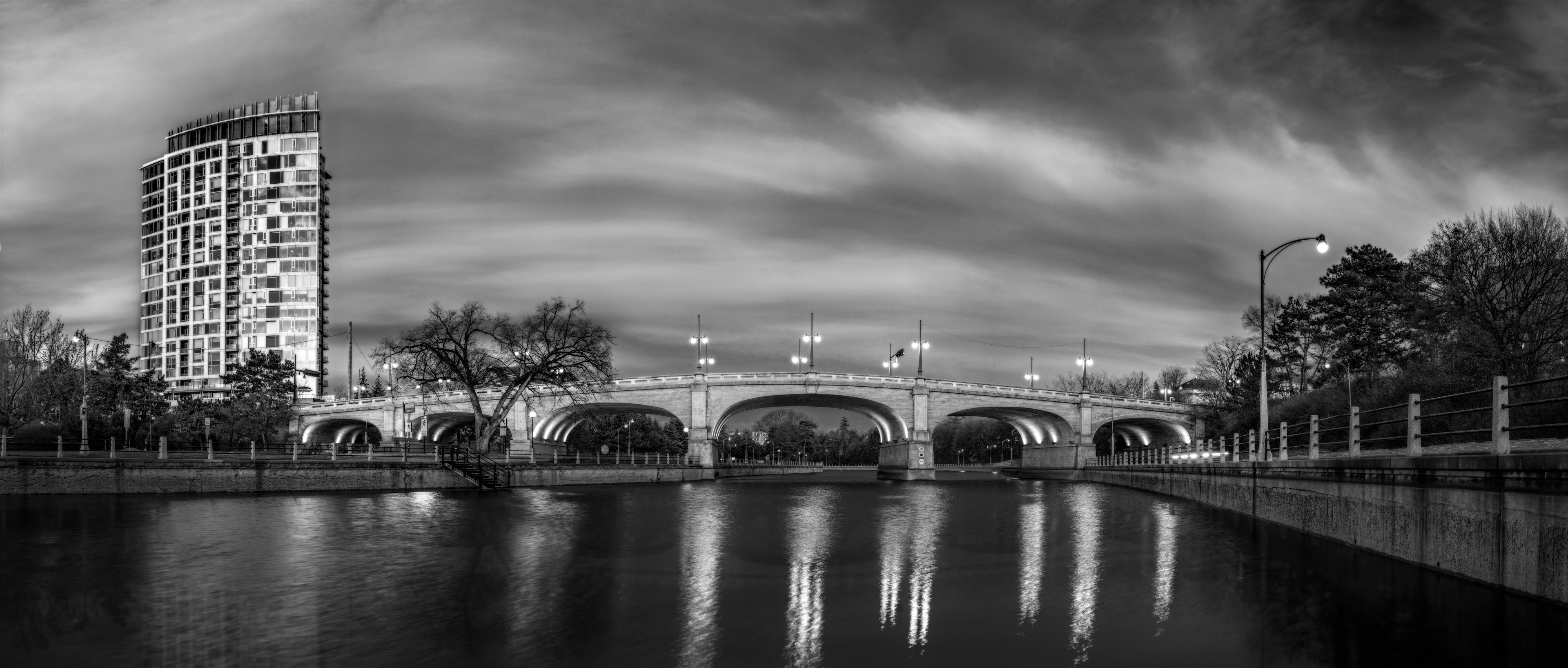 Bank Street Bridge Under a Moving Sky, Ottawa