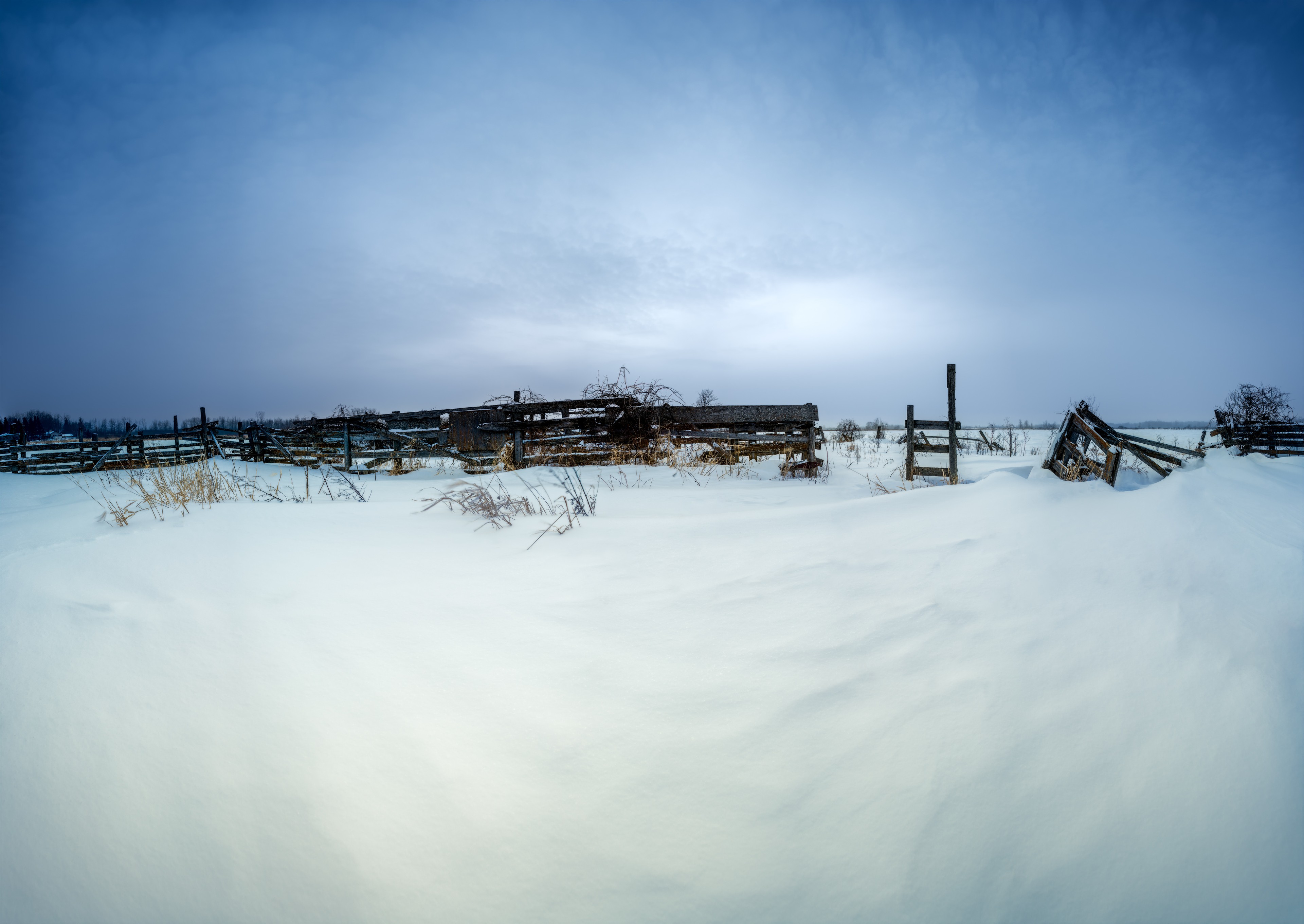 Cattle Corral at Blue Hour in -30 ... Brrrr, Ottawa South